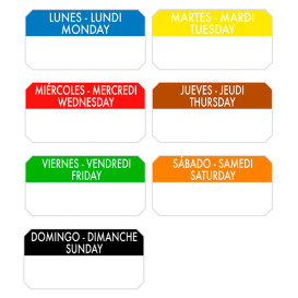 Rotolo Adesivo Rettangolare "Tuesday" 5x2,5cm (1.000 Pezzi)