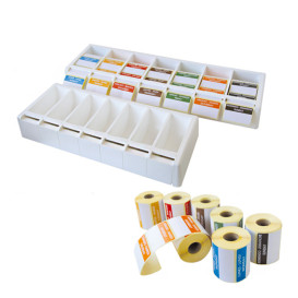 ABS Dispenser per Adesivi in Rotoli Bianco 49,5x19,5x7,5cm (1 Pezzo)
