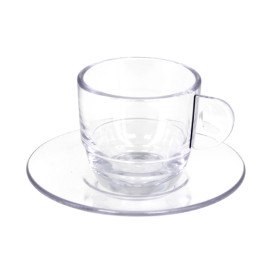 Tazze Riutilizzabile SAN “Espresso” Trasparente 80ml (6 Pezzi)