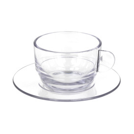Tazze Riutilizzabile SAN “Cappuccino” Trasparente 166ml (6 Pezzi)