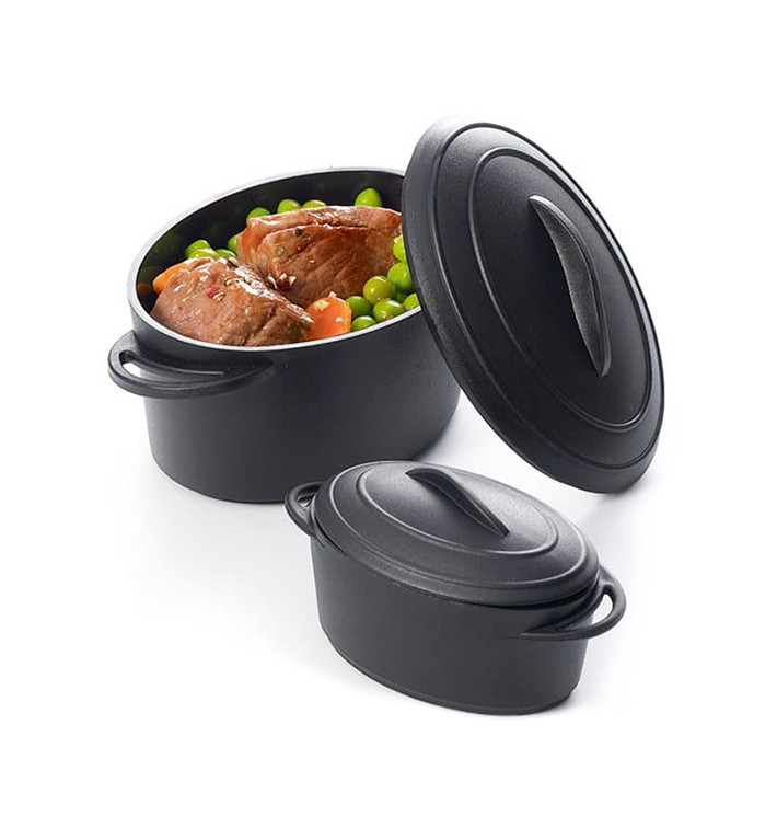 MiniCiotola Degustazione nero con coperchio 300ml (4 Pezzi) MiniCiotola Degustazione nero con coperchio 300ml (4 Pezzi)