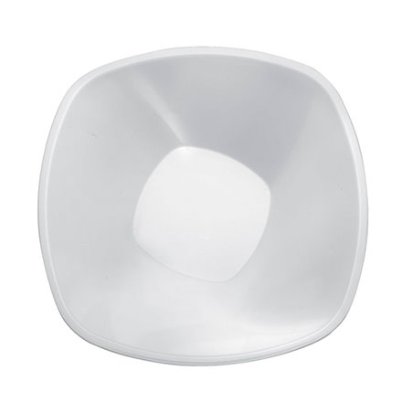 Ciotola di Plastica PP "Square" Bianco 1250 Ø21cm (3 Pezzi)