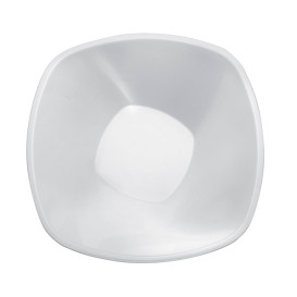 Ciotola di Plastica PP "Square" Bianco 1250 Ø21cm (60 Pezzi)