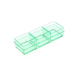 Vassoio Plastica "Water Green" 13,1x4,6 cm (12 Pezzi)