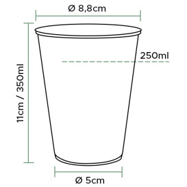 Bicchiere di Plastica PP Trasparente 350 ml (2000 Pezzi)