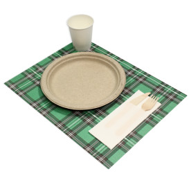 Tovaglietta di Carta Verde "Edinburgh" 30x40cm 40g/m² (1.000 Pezzi)