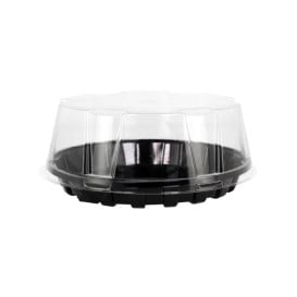Coperchio di Plastica per Contenitore di Torta APET Ø16x6cm (10 Pezzi)
