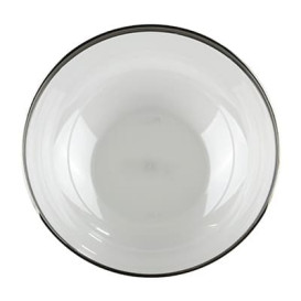 Ciotola PS Glas Rígida Bordo Argento 3500ml Ø27cm (40 Pezzi)