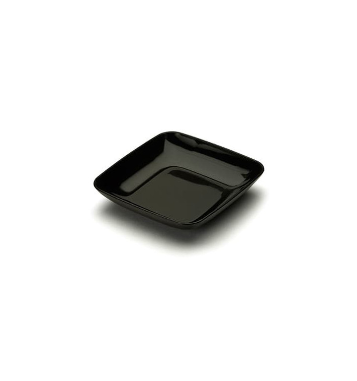 Piattino Plastica Degustazione Quadrato Nero 6x6x1 cm Piattino Plastica Degustazione Quadrato Nero 6x6x1 cm