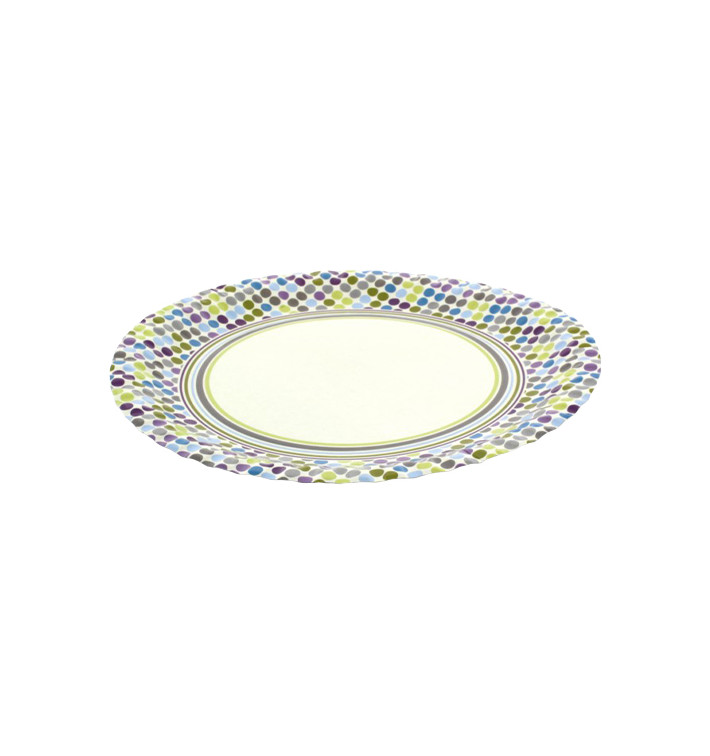 Piatto di Carta Disegno "Talpe e Strisce" 23 cm (8 Pezzi) Piatto di Carta Disegno "Talpe e Strisce" 23 cm (8 Pezzi)