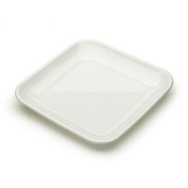 Piattino Plastica  Degustazione Quadrato Bianco 6x6x1 cm 