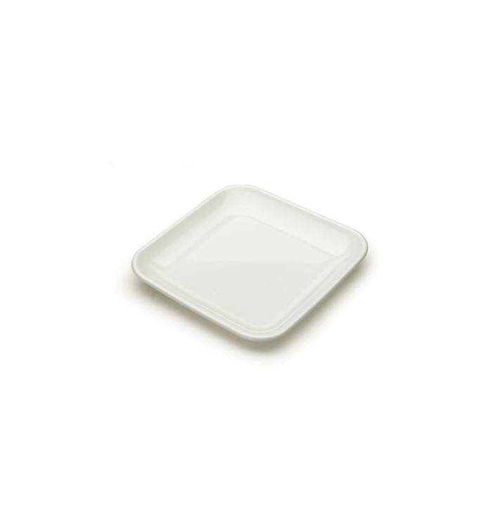 Piattino Plastica Degustazione Quadrato Bianco 6x6x1 cm Piattino Plastica Degustazione Quadrato Bianco 6x6x1 cm