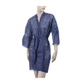 Kimono in TNT PP con Cintura e Tasca Blu XL(10 Pezzi)