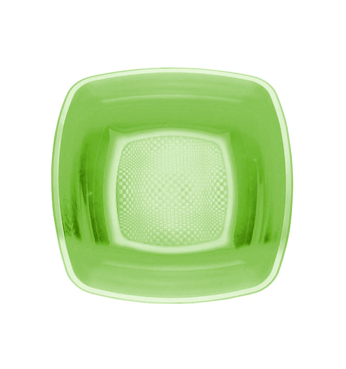 Piatto Plastica Fondo Verde Acido Square PP 180mm (25 Pezzi) Piatto Plastica Fondo Verde Acido Square PP 180mm (25 Pezzi)