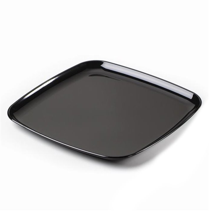 Vassoio Quadrato Rigida Nero 30x30cm (25 Pezzi) Vassoio Quadrato Rigida Nero 30x30cm (25 Pezzi)