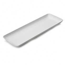 Vassoio Plastica Rettangolare Degustazione Bianco 6x19 cm 