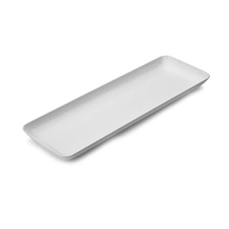 Vassoio Plastica Rettangolare Degustazione Bianco 6x19 cm (200 Pezzi)