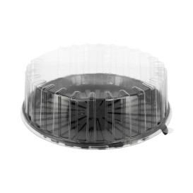 Contenitore di Plastica per Torta APET Nero Ø31cm (90 Pezzi)