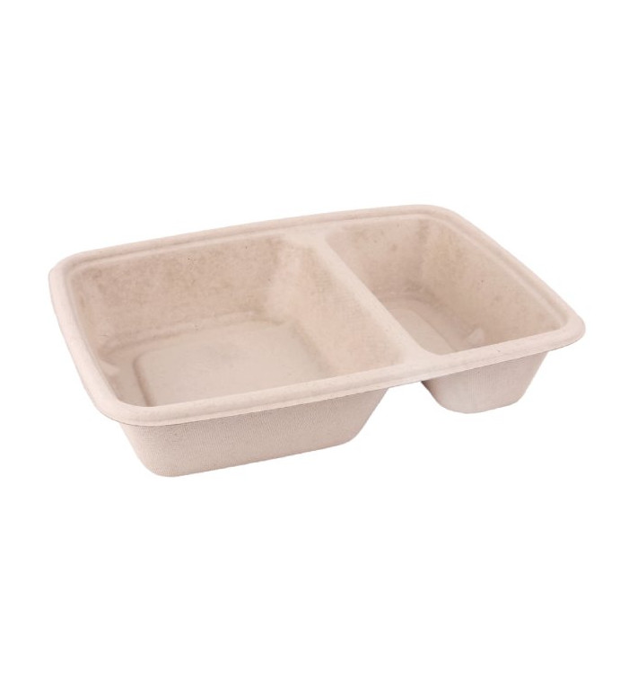 Contenitori Canna Zucchero PLA 2S 820ml 23x18x3cm (300 Pezzi) Contenitori Canna Zucchero PLA 2S 820ml 23x18x3cm (300 Pezzi)