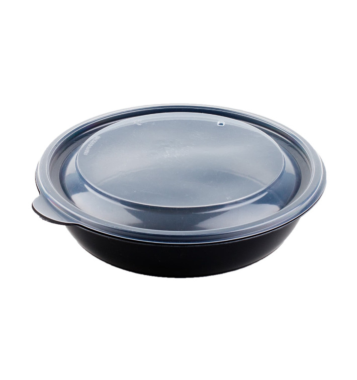 Coppette PP Nero e Coperchio Ø19x5cm (15 Pezzi) Coppette PP Nero e Coperchio Ø19x5cm (15 Pezzi)
