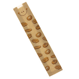 Sacchetto di Carta Kraft Finestra "Panes" 14+7x55cm (125 Pezzi)