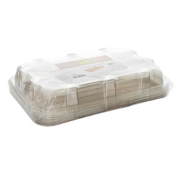 Vassoi Canna Zucchero con Coperchio 46x30x11cm (5 Pezzi)