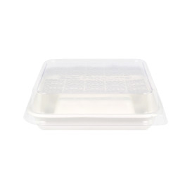 Contenitore per Tacos di Canna da Zucchero Bianco 18,5x18,5cm (50 Pezzi)