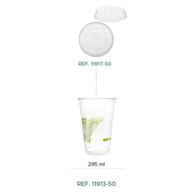 Coperchio Croce PLA Bicchiere Amido di Mais 205,295ml (50 Pezzi)