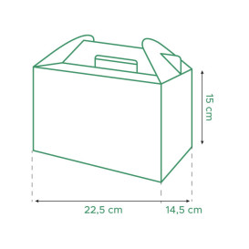 Scatola Menu Kraft 225x145x150mm (25 Pezzi)