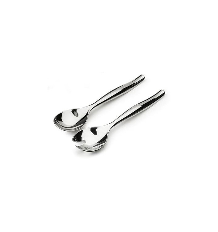 Cucchiaio e Forchetta di Plastica per Insalate Plata Cucchiaio e Forchetta di Plastica per Insalate Plata