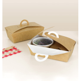 Contenitore di Cibo "Doggy Bag" Kraft 20x10x7cm (140 Pezzi)