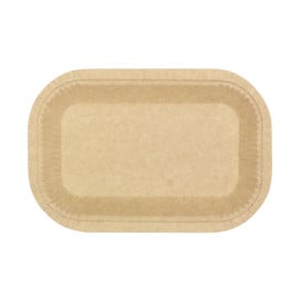 Vassoio di Carta Anti-grasso Kraft 15x23cm 245g/m² (50 Pezzi)