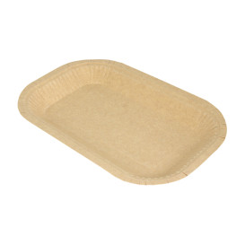 Vassoio di Carta Anti-grasso Kraft 15x23cm 245g/m² (50 Pezzi)