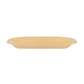 Vassoio di Carta Anti-grasso Kraft 15x23cm 245g/m² (50 Pezzi)