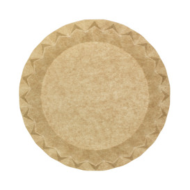 Piatto di Carta Kraft “Flower” Ø23cm 245g/m² (600 Pezzi)