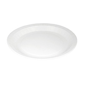 Piatto di Carta Tondo Anti-grasso Bianco Ø22cm 200g/m² (400 Pezzi)