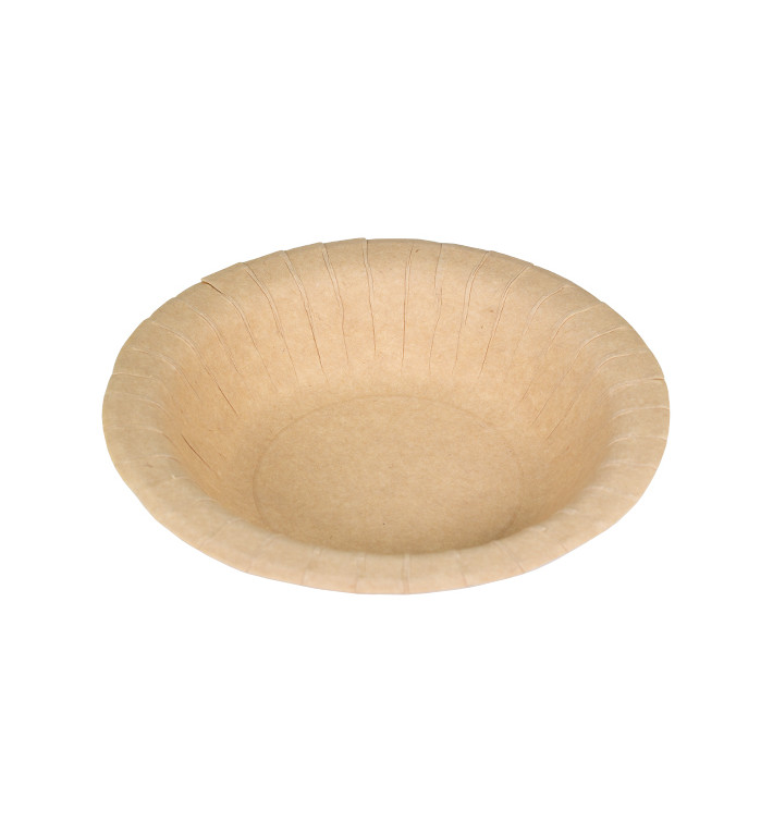 Piatto Fondo di Carta Anti-grasso Kraft Ø19cm 245g/m² (500 Pezzi) Piatto Fondo di Carta Anti-grasso Kraft Ø19cm 245g/m² (500 Pezzi)