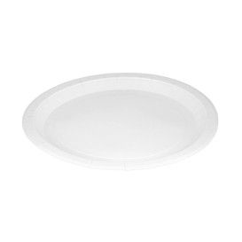 Piatto di Carta Tondo Bianco Ø26cm 250g/m² (50 Pezzi)