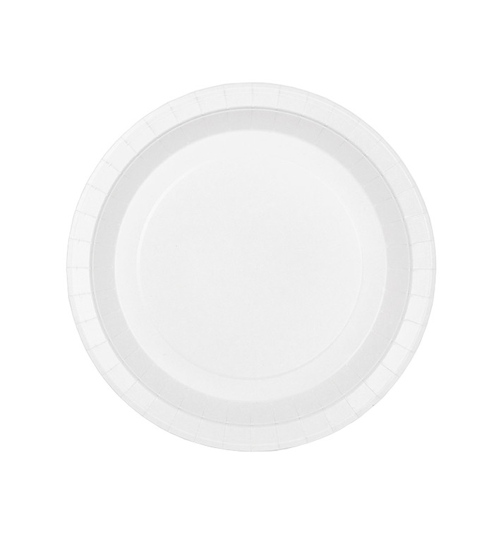 Piatto di Carta Tondo Anti-grasso Bianco Ø18cm 250g/m² (350 Pezzi) Piatto di Carta Tondo Anti-grasso Bianco Ø18cm 250g/m² (350 Pezzi)