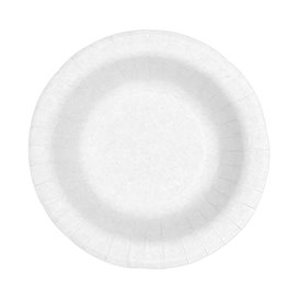 Piatto Fondo di Carta Anti-grasso Bianco Ø19cm 250g/m² (500 Pezzi)