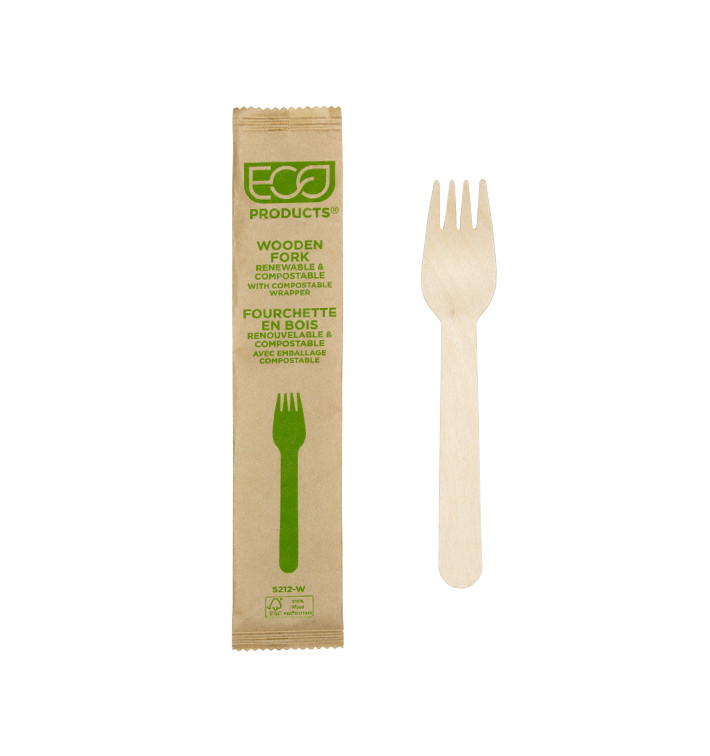 Forchetta di Legno Usa e Getta Imbustate 16cm (25 Pezzi) Forchetta di Legno Usa e Getta Imbustate 16cm (25 Pezzi)