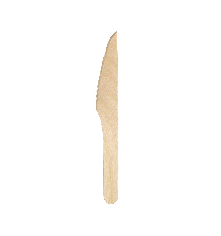 Coltello di Legno Usa e Getta 16,5cm (1.000 Pezzi) Coltello di Legno Usa e Getta 16,5cm (1.000 Pezzi)