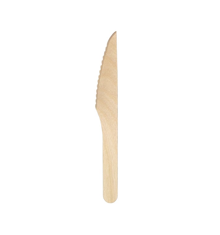 Coltello di Legno Usa e Getta 16,5cm (25 Pezzi) Coltello di Legno Usa e Getta 16,5cm (25 Pezzi)