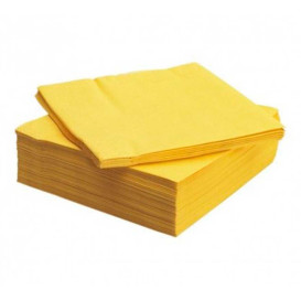 Tovagliolo di Carta Giallo 2V Punta-Punta 33x33cm (50 Pezzi)