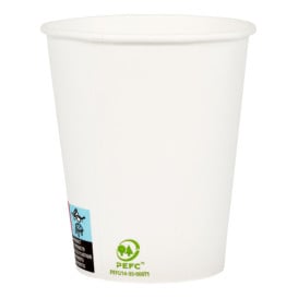 Bicchiere di Carta 6Oz/180ml Bianco Ø7,0cm (100 Pezzi)