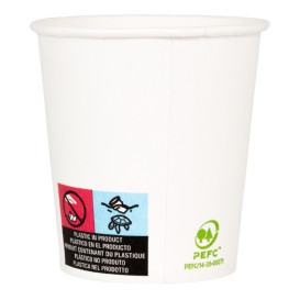 Bicchiere di Carta 4Oz/120ml Bianco Ø6,2cm (2000 Pezzi)