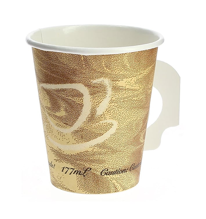Bicchiere di Carta 6Oz/180ml "Mistique" con Manici Ø7,4cm (50 Pezzi) Bicchiere di Carta 6Oz/180ml "Mistique" con Manici Ø7,4cm (50 Pezzi)