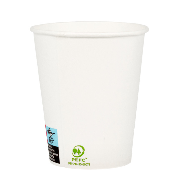 Bicchiere di Carta 9 Oz/280ml Bianco Ø8,0cm (50 Pezzi) Bicchiere di Carta 9 Oz/280ml Bianco Ø8,0cm (50 Pezzi)
