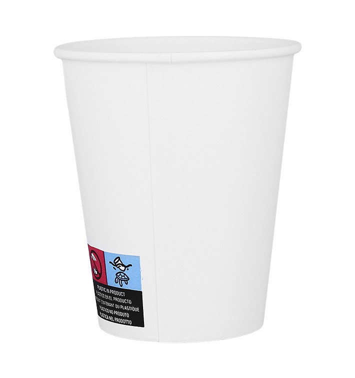 Bicchiere di Carta ECO 8 Oz/240ml Bianco Ø8cm (1.000 Pezzi) Bicchiere di Carta ECO 8 Oz/240ml Bianco Ø8cm (1.000 Pezzi)