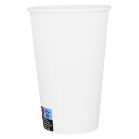 Bicchiere di Carta ECO 16Oz/480ml Bianco Ø9cm (50 Pezzi)